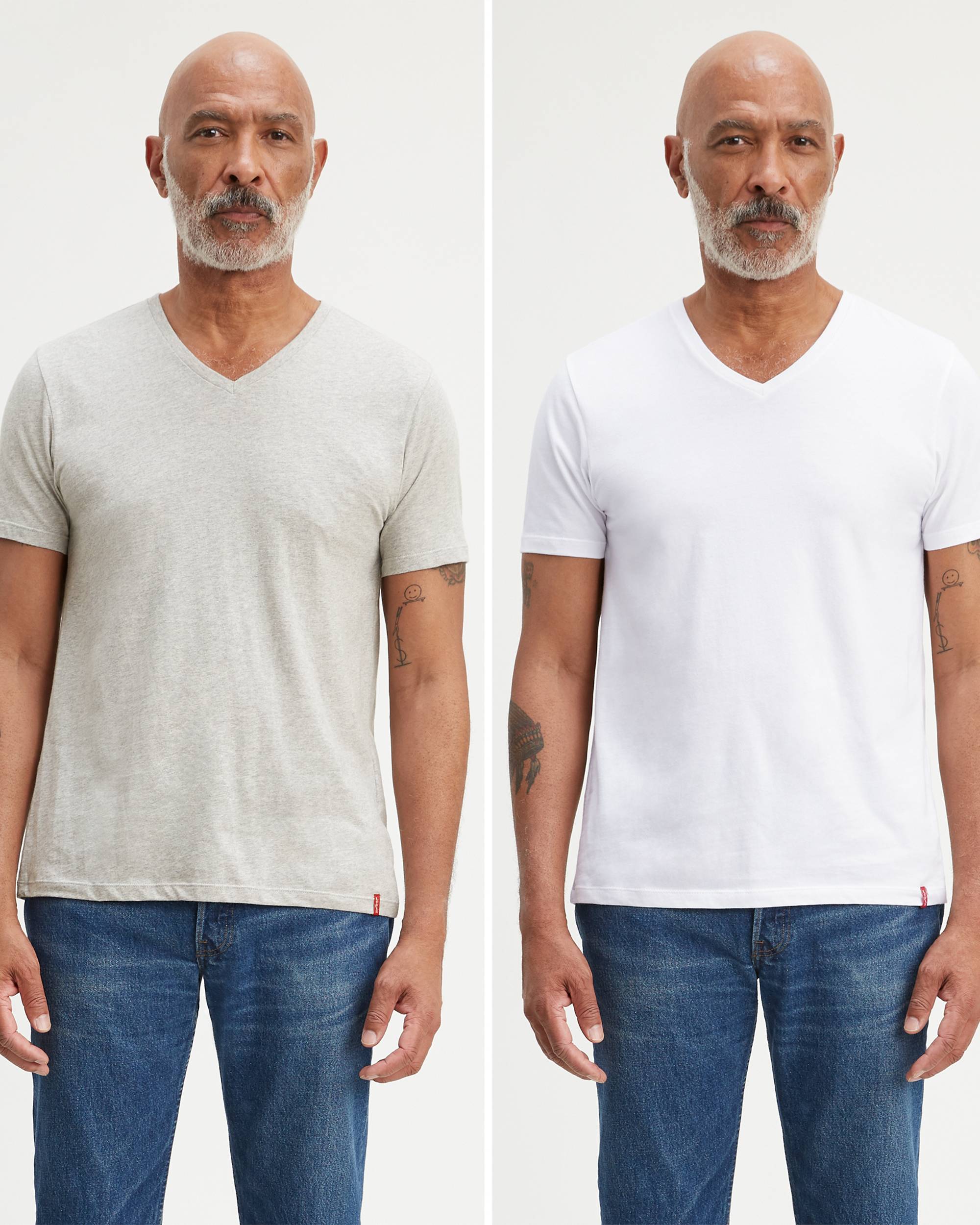 Slim Fit V-Neck Tee Shirt (2-Pack) 1