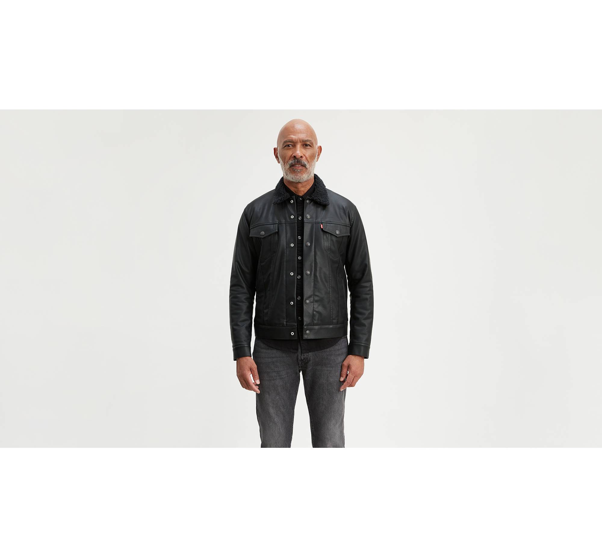 Leather Sherpa Jacket Black | Levi's®