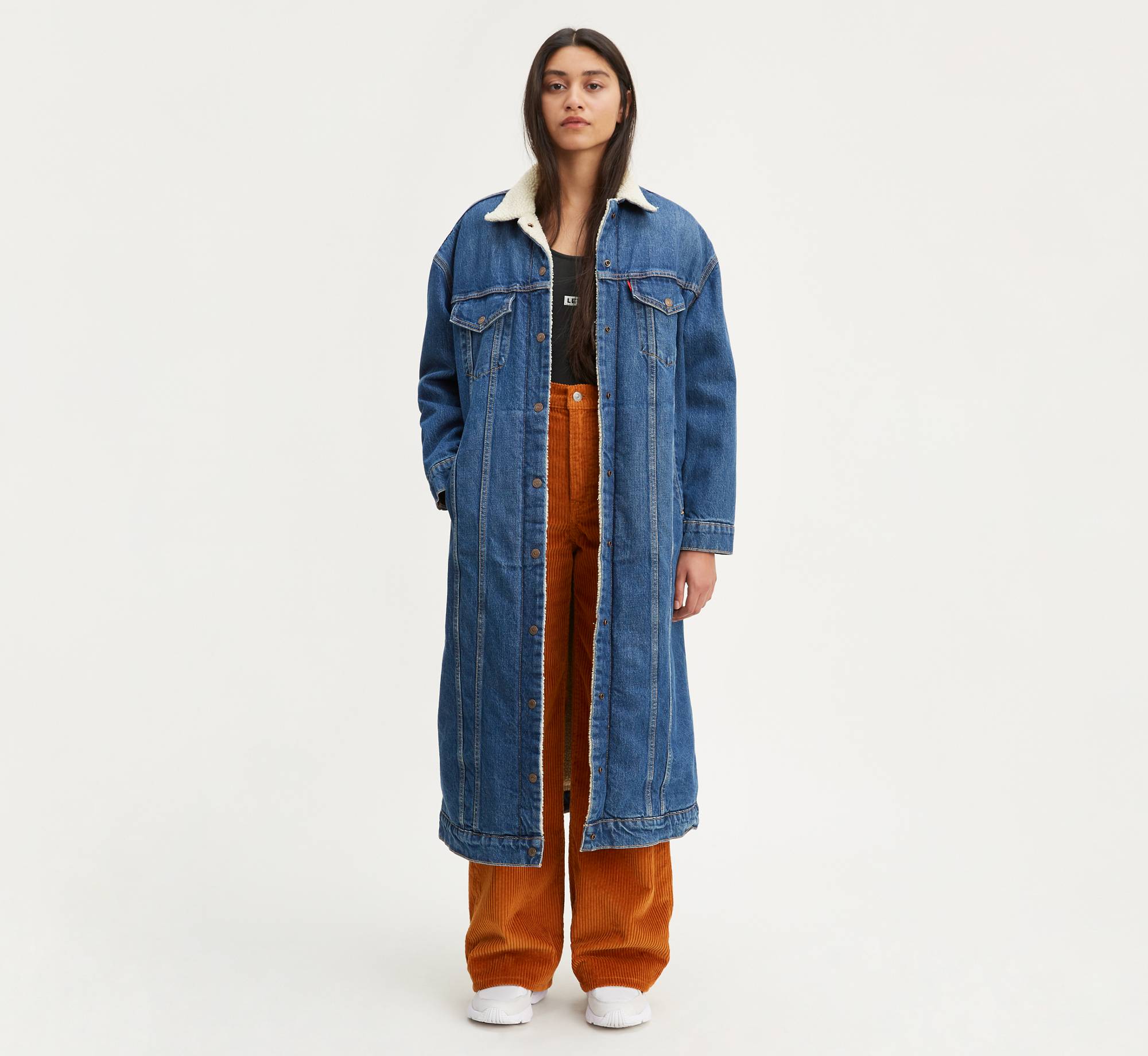 Extra Long Sherpa Trucker Jacket - Medium Wash | Levi’s® US