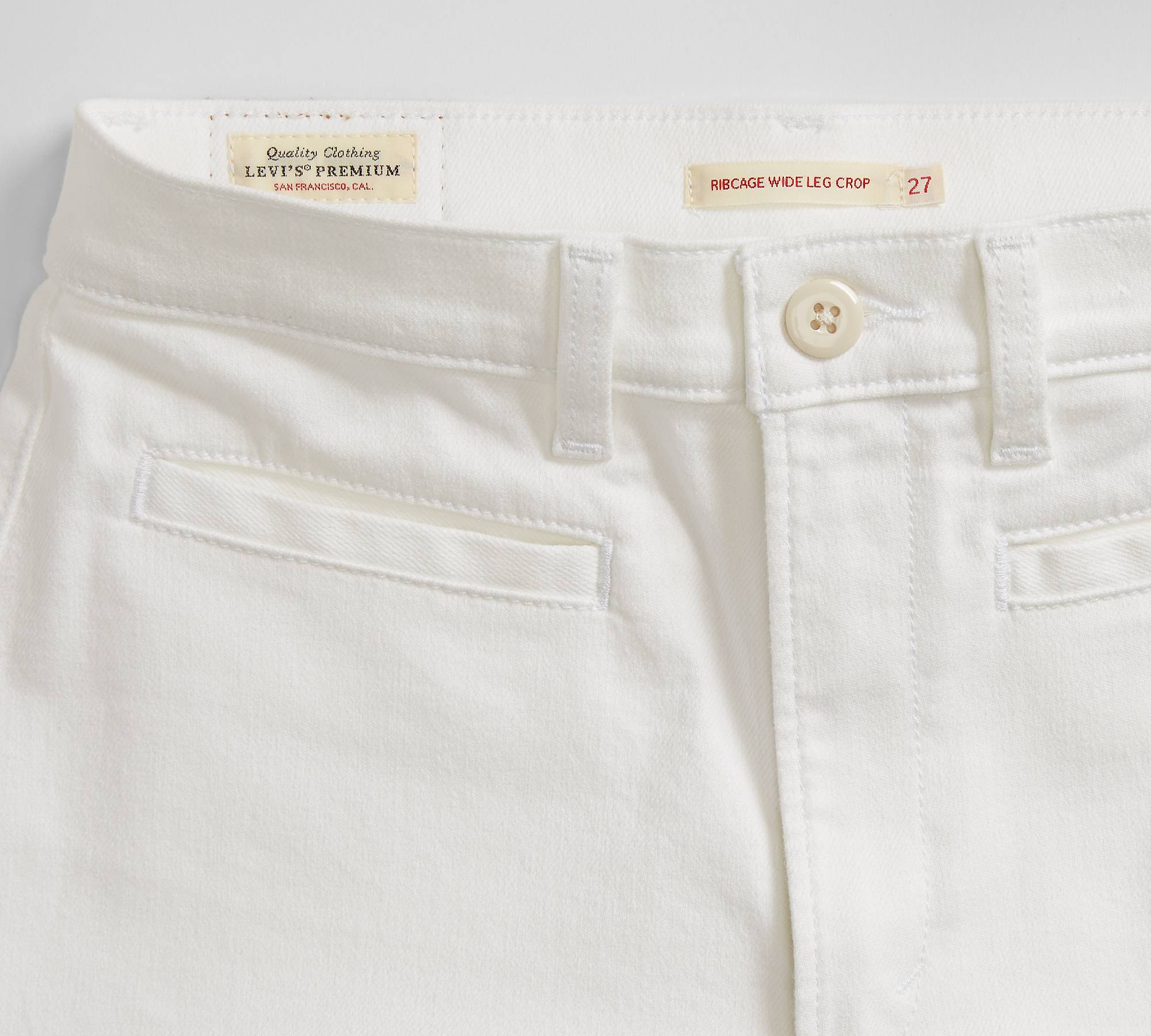 Ribcage Wide Leg Cropped Women's Pants - White | Levi's® US