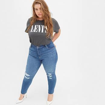 721 High Rise Skinny Ripped Women's Jeans (Plus Size) 3