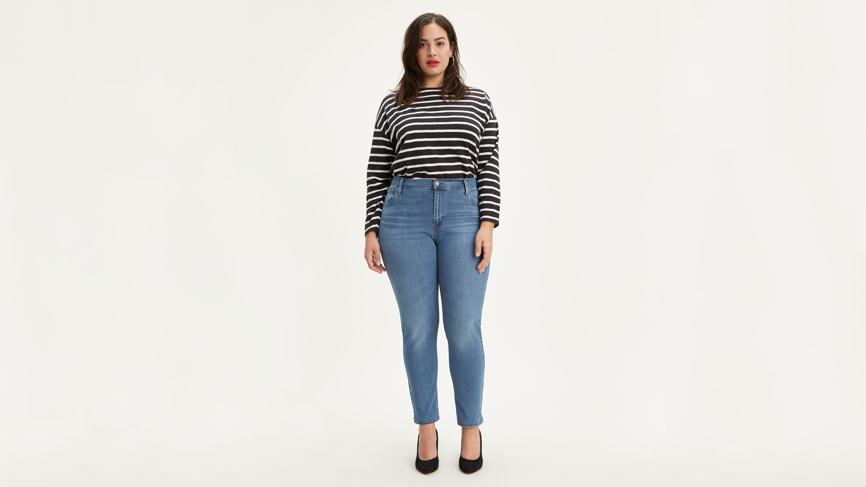 plus size high waisted levi jeans