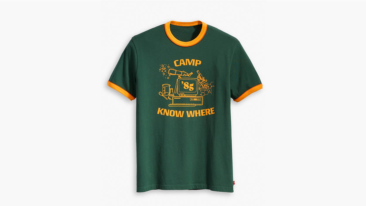 Levi's® X Stranger Things Camp Know Where Ringer Tee Shirt - Green ...