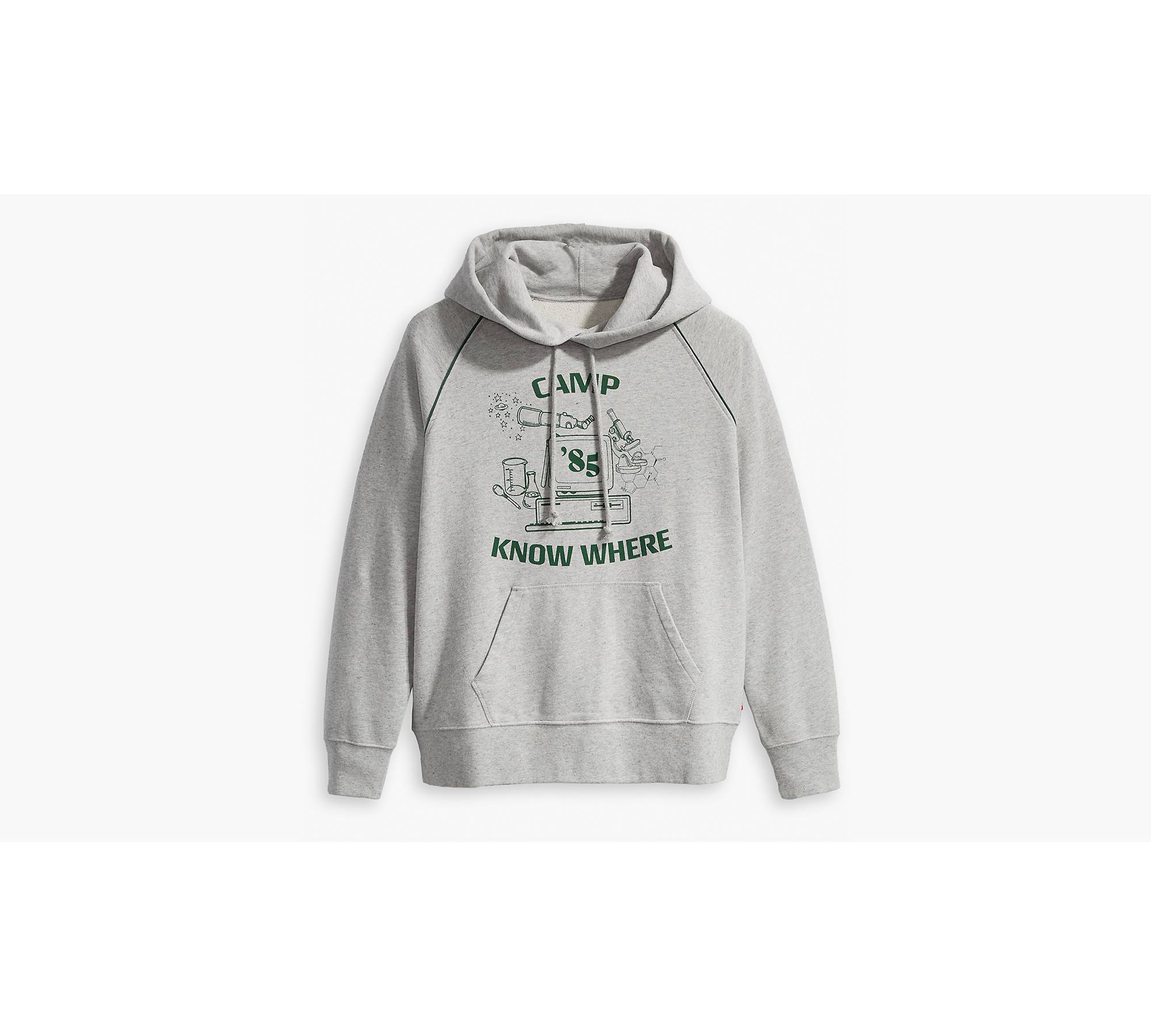 Levi's® X Stranger Things Camp Know Where Hoodie - Grey | Levi's® US
