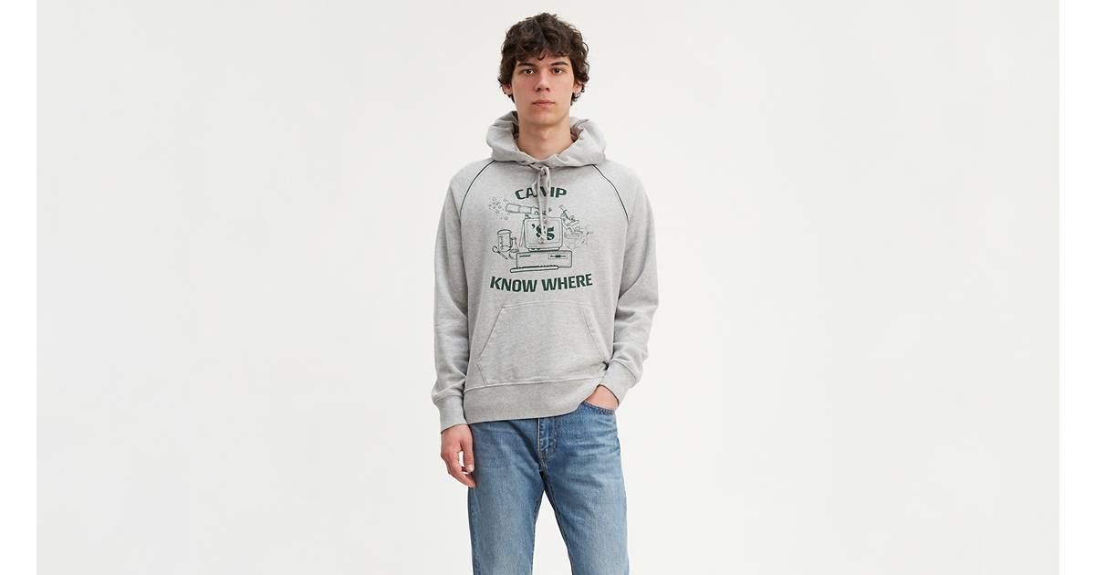 Levi's® X Stranger Things Camp Know Where Hoodie - Grey | Levi's® CA