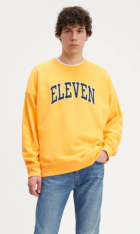 Lover a creditor necklace Levi's® X Stranger Things Eleven's Crewneck Sweatshirt - Yellow | Levi's® US