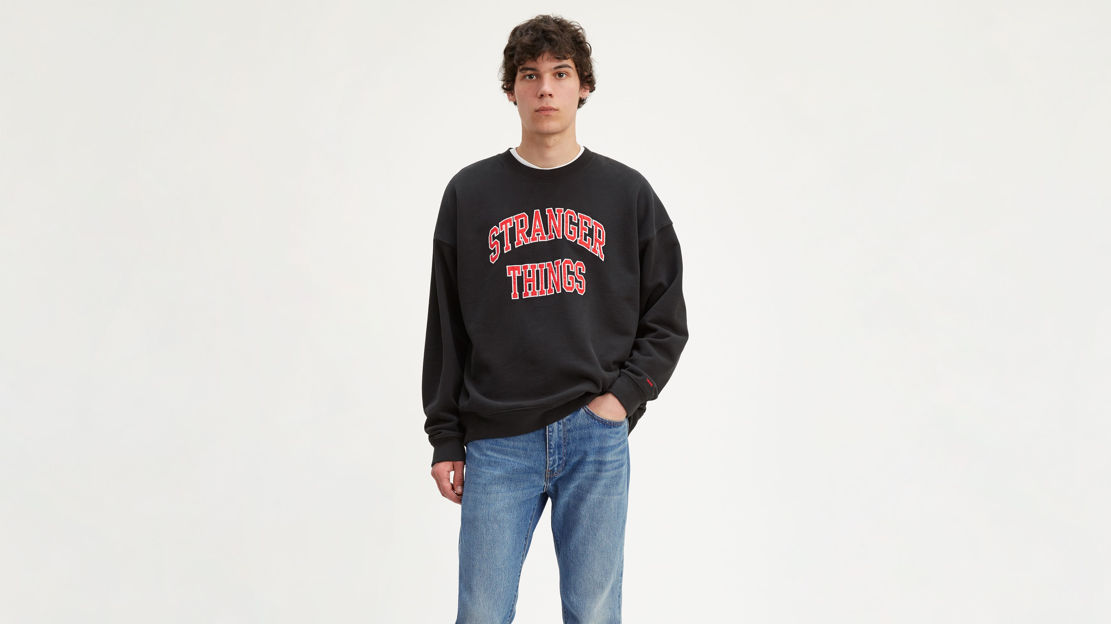 Levi s X Stranger Things Crewneck Sweatshirt Black Levi s US