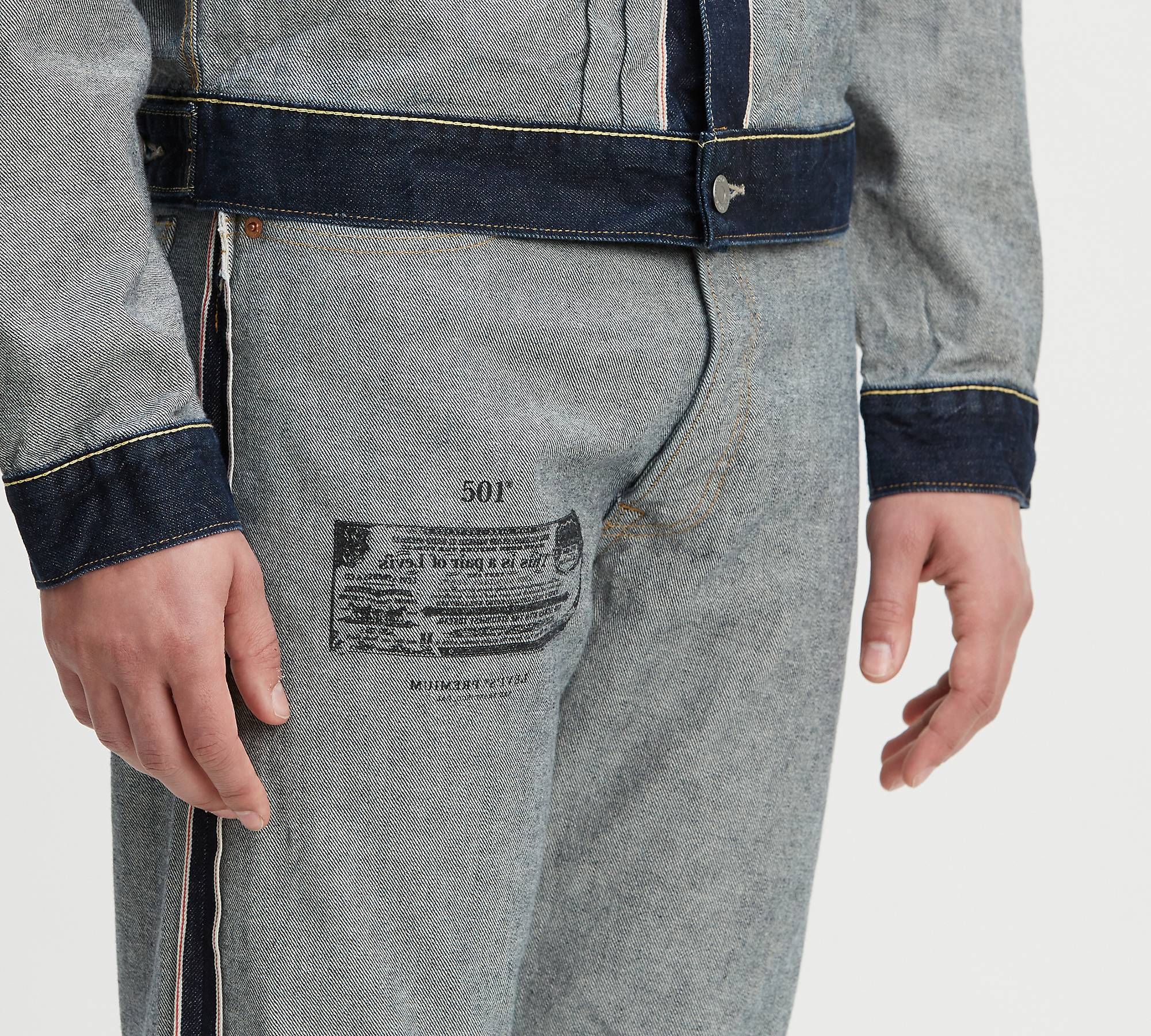 Levi's® X Beams Inside Out 501® Original Fit Men's Jeans - Dark Wash ...