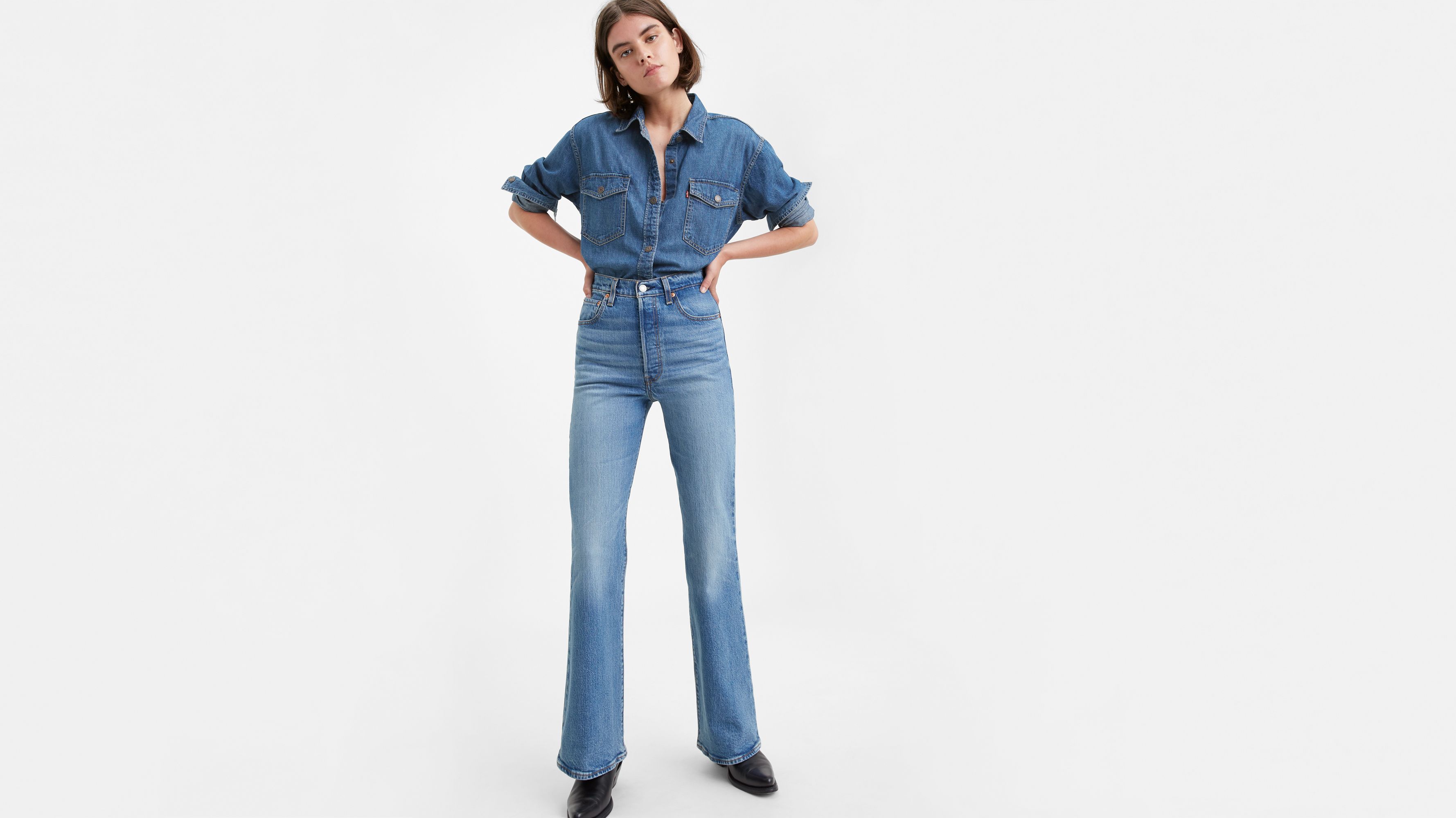 levi's flare womens jeans