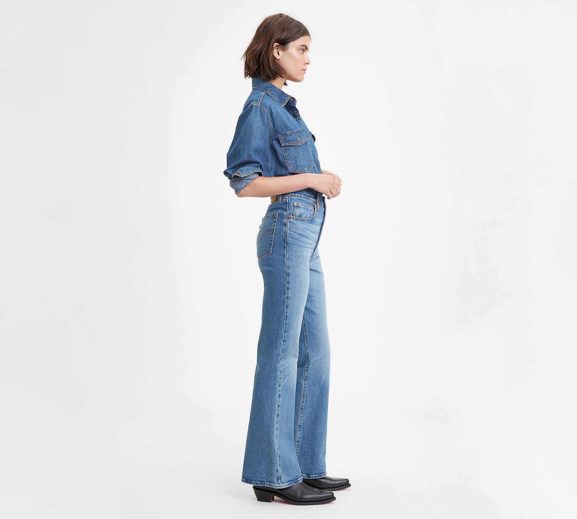 antwoord verkiezen eiland Ribcage Full Length Flare Women's Jeans - Medium Wash | Levi's® US