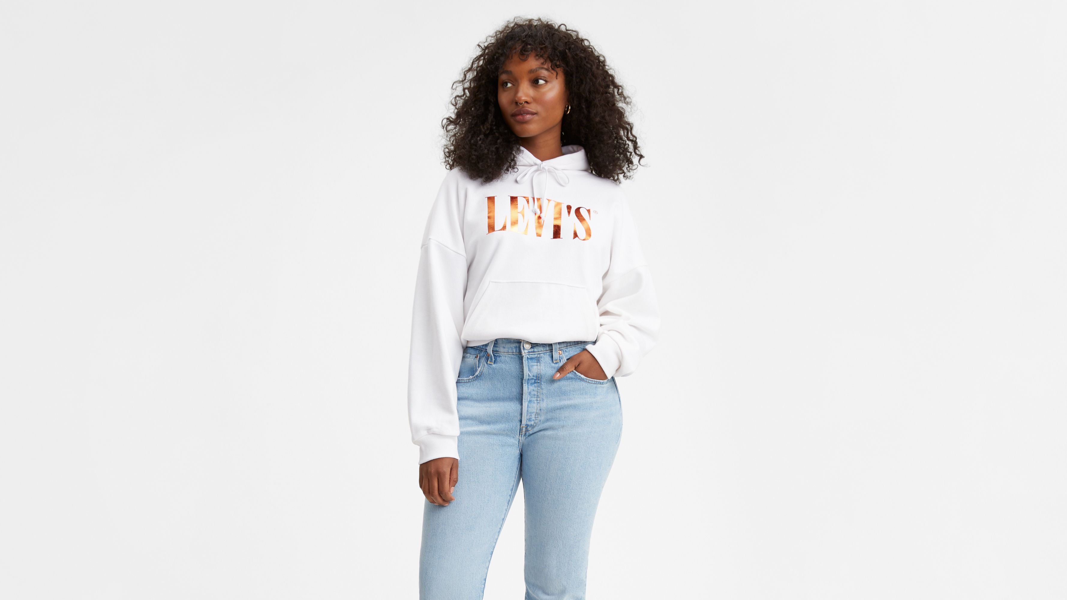 White levis cheap hoodie women's