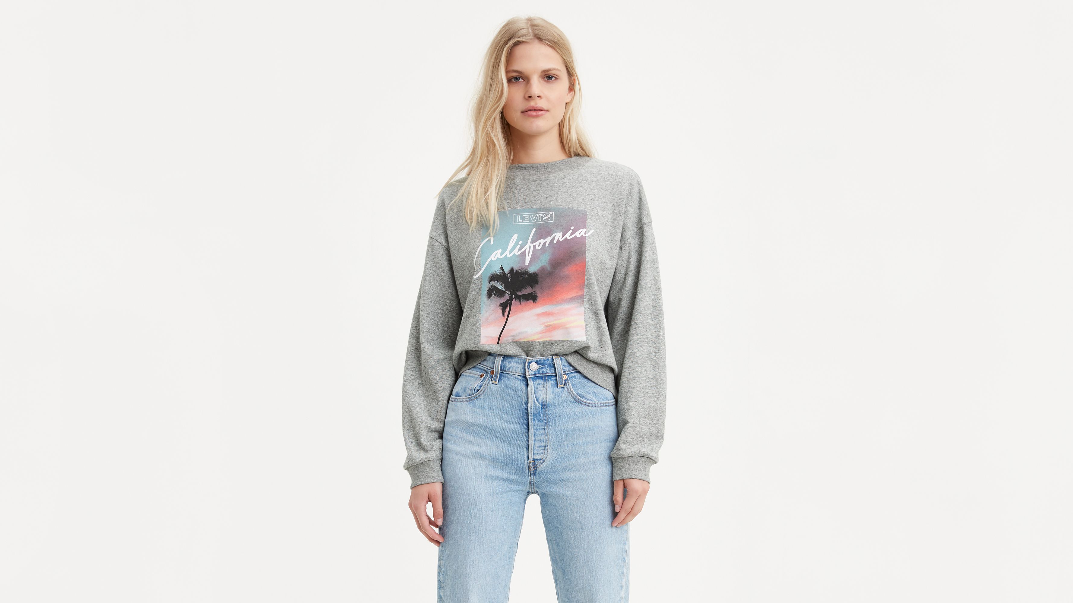 denim sweatshirt womens