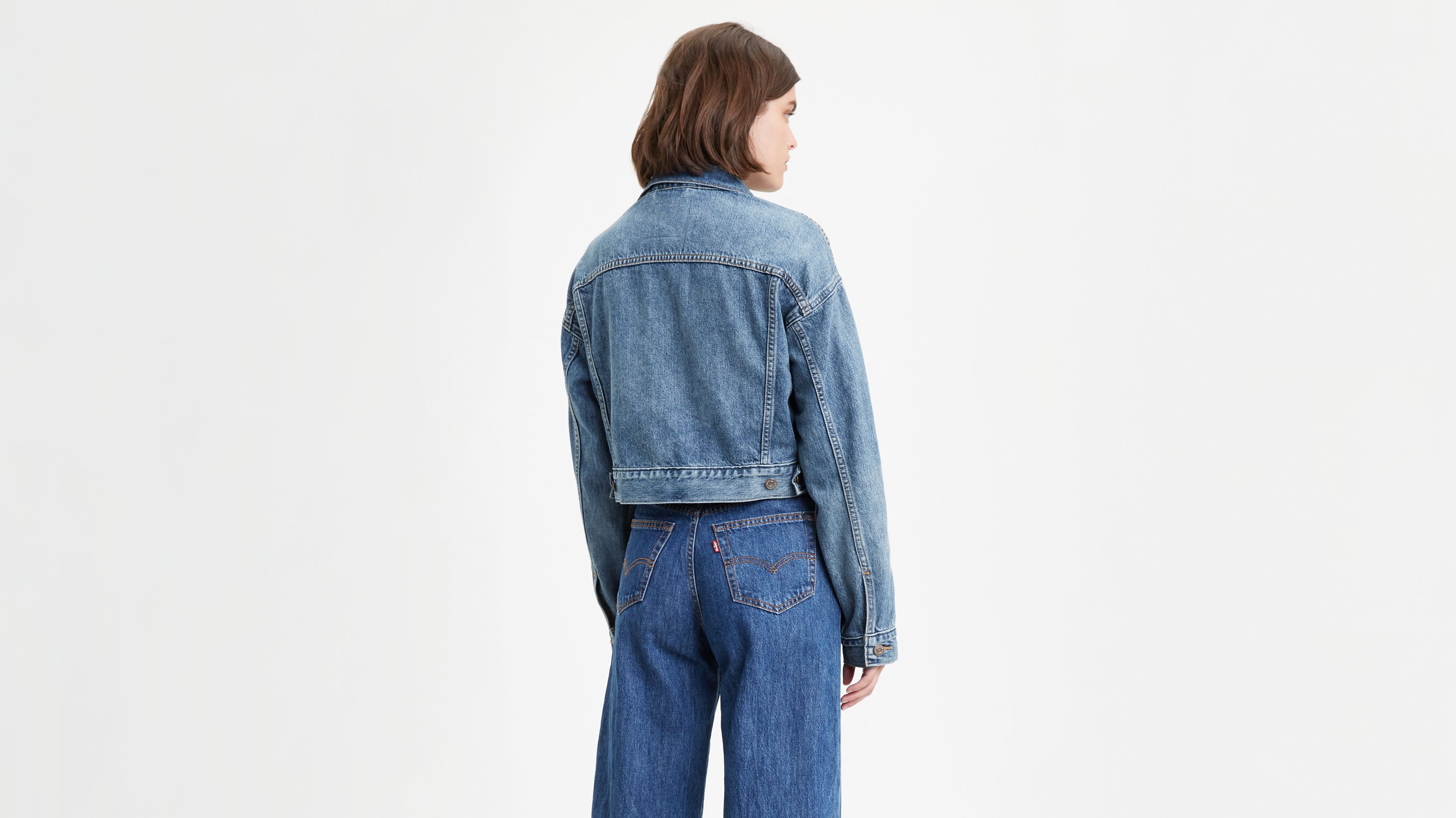 Cropped Dad Trucker Jacket - Light Wash | Levi's® CA