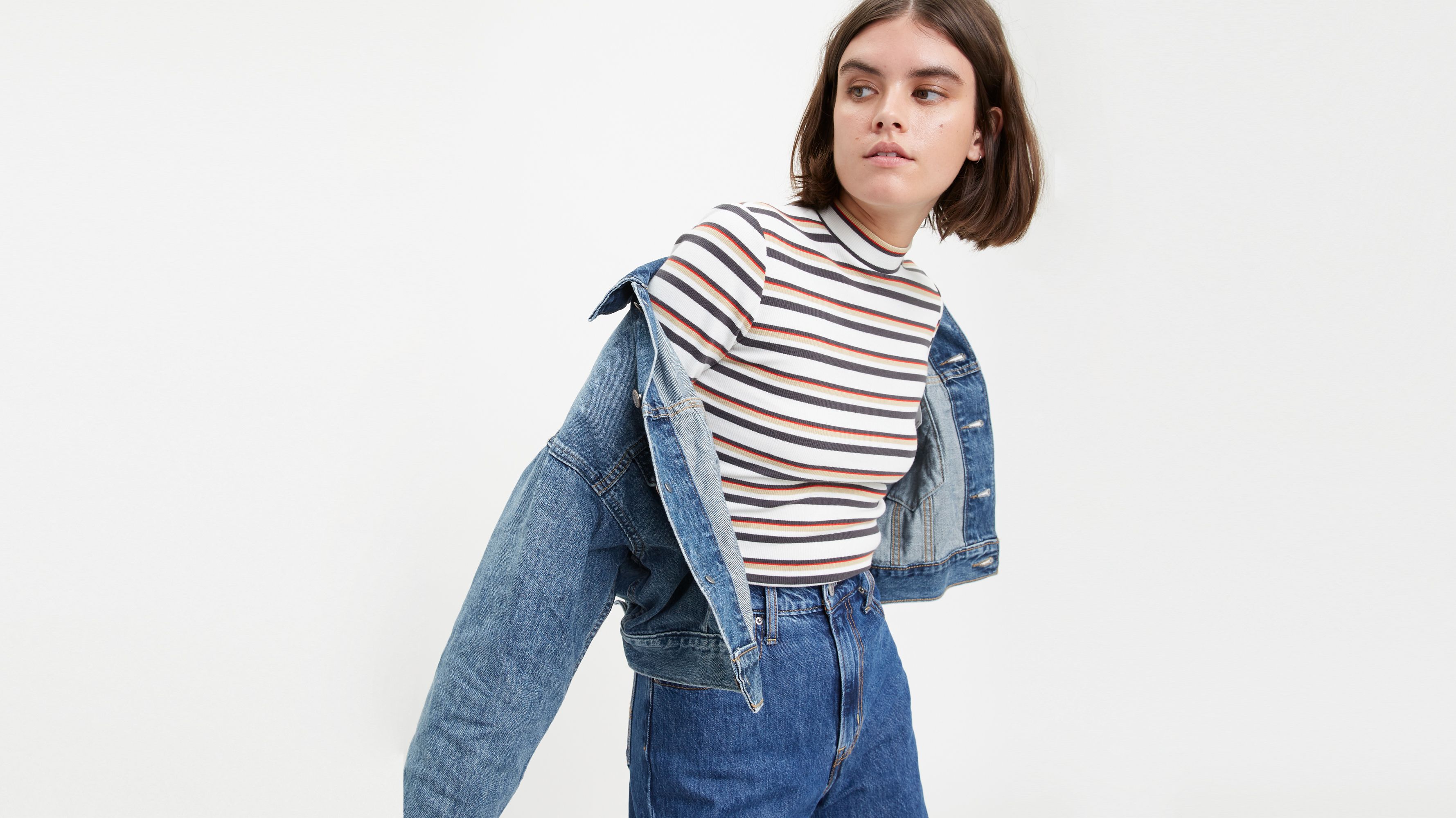 Levi's best sale cropped trucker