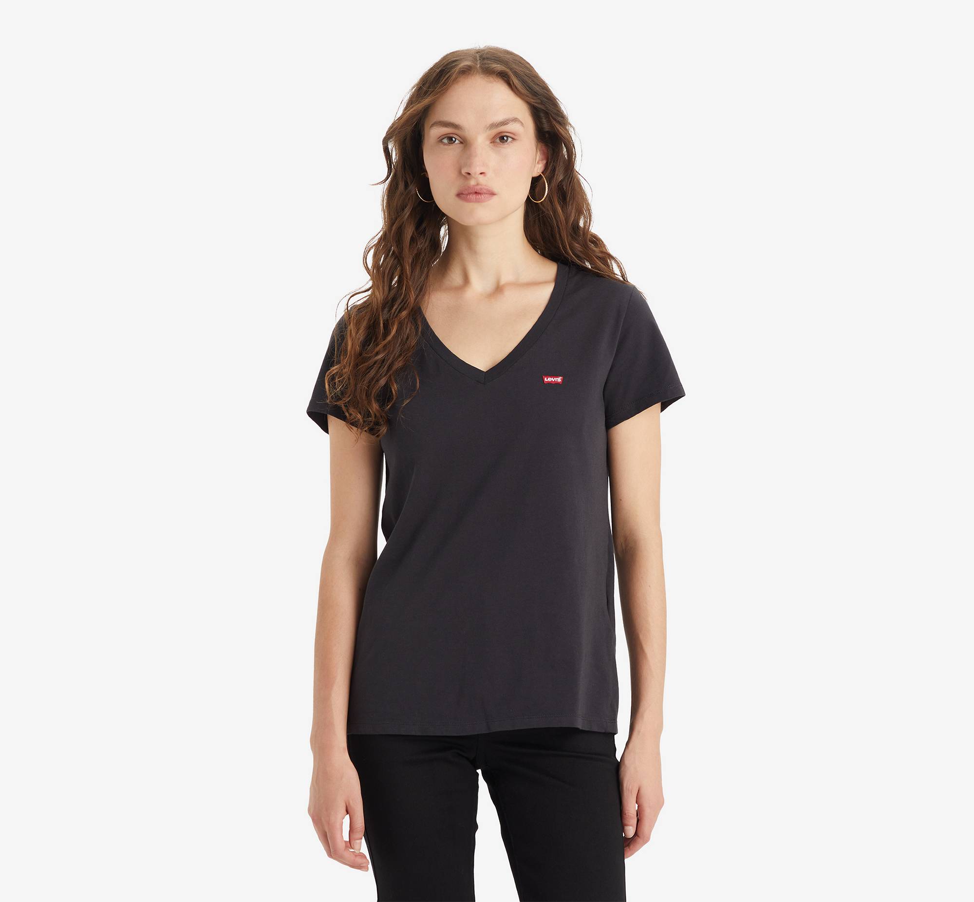 The Perfect Tee V-neck - Black | Levi's® AM