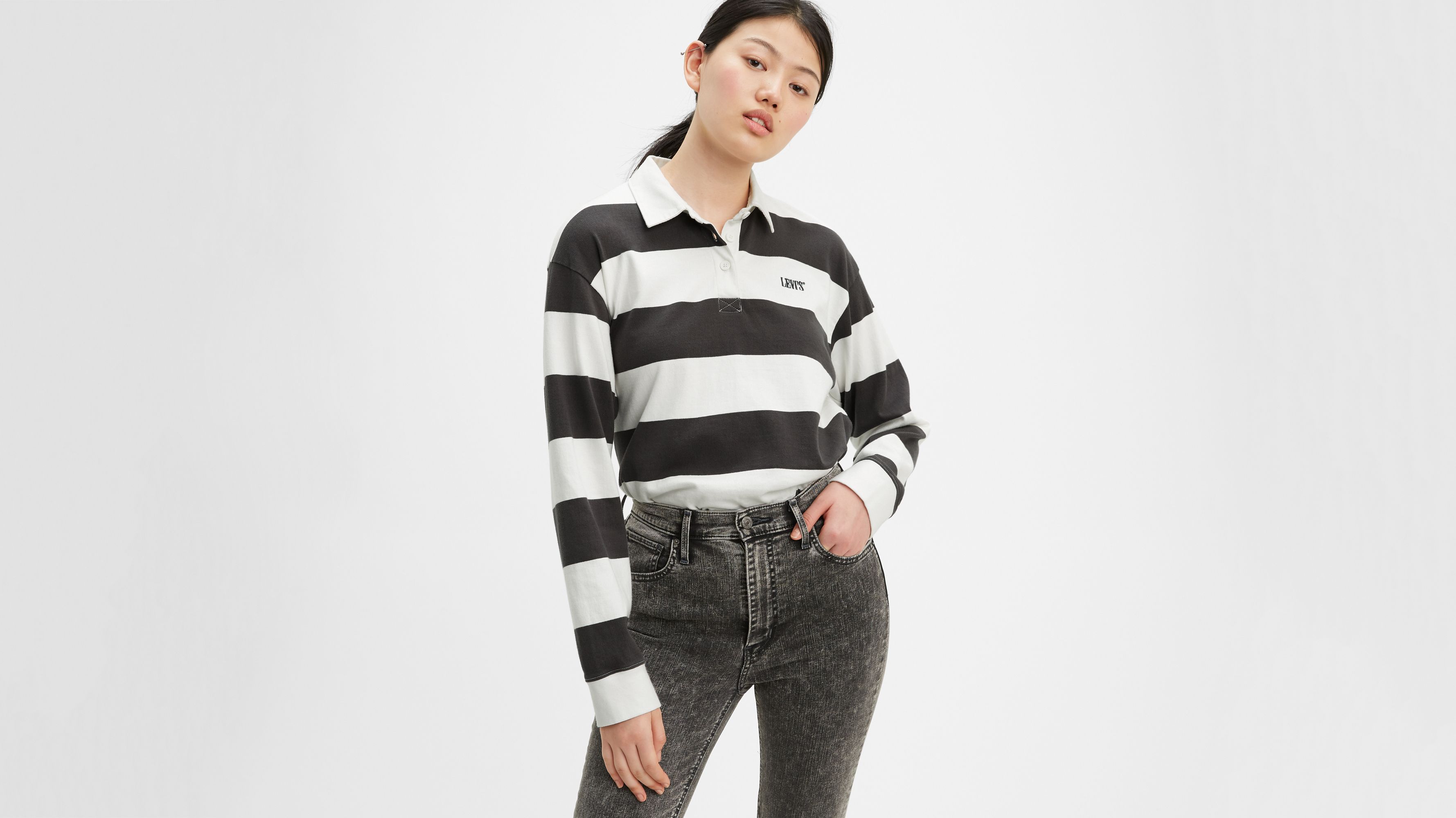 Levi's striped best sale long sleeve