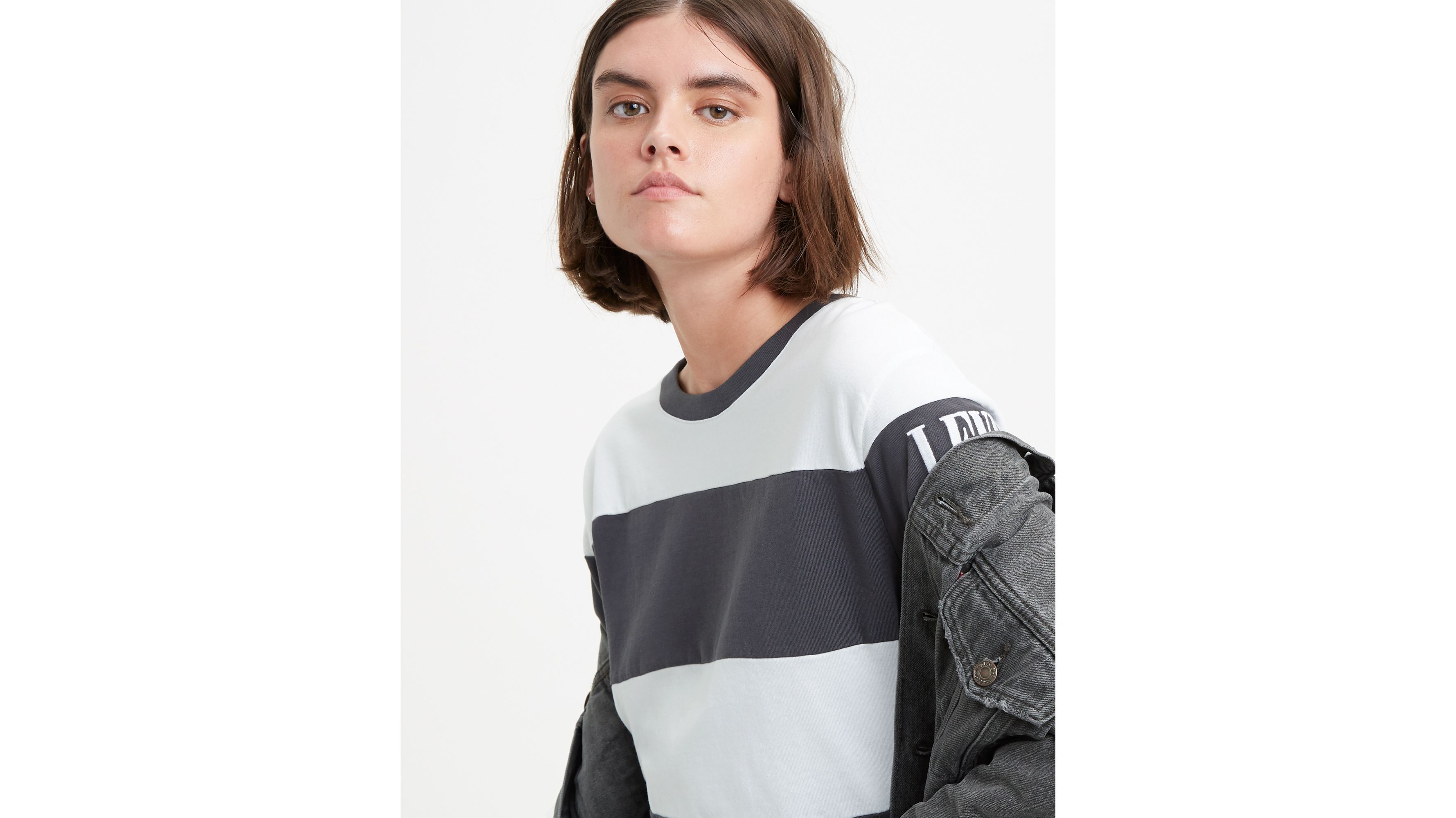 Graphic Colorblock Boxy Tee Shirt 3