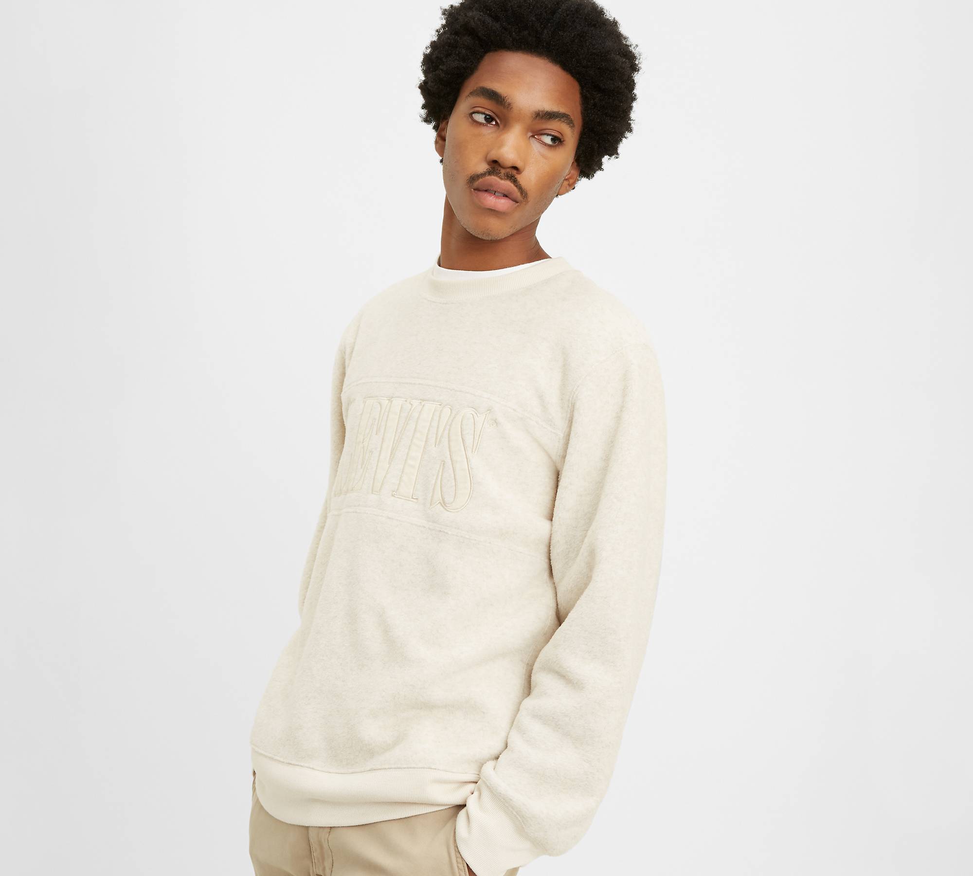 Polar Fleece Popover Sweatshirt - White | Levi's® US