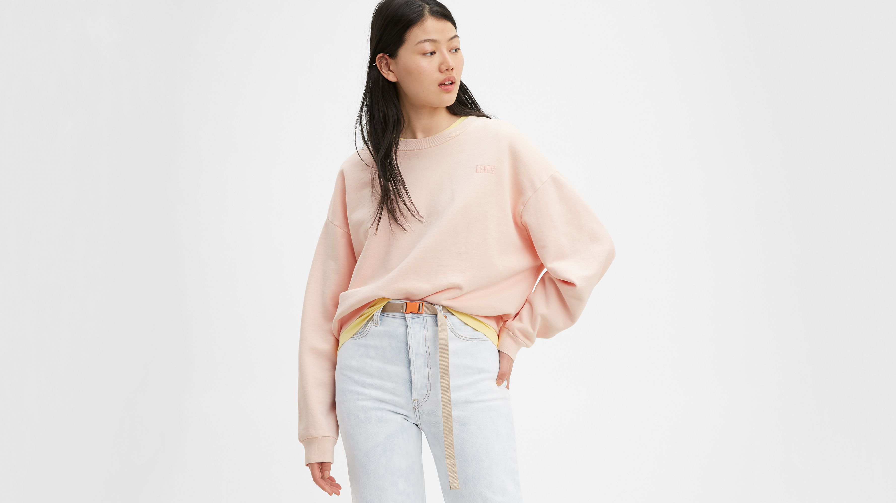 Levis on sale pink sweatshirt