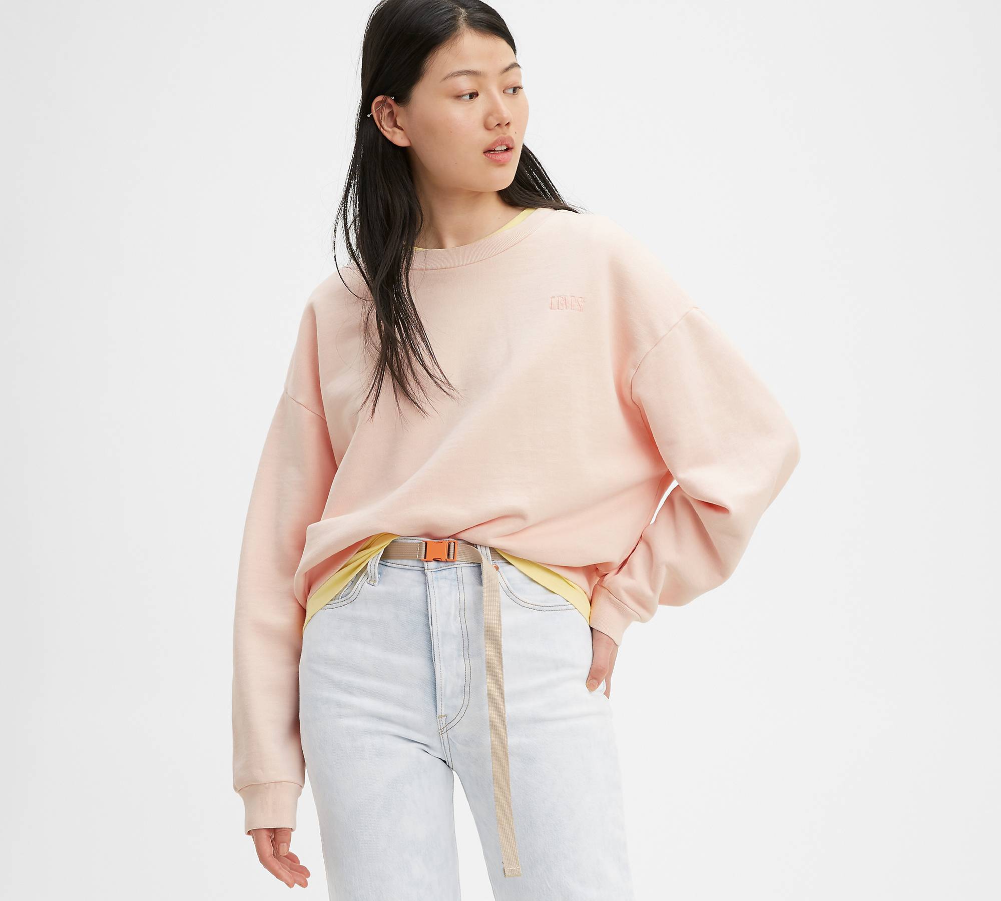 Levi's diana logo crew neck sweatshirt Clearance