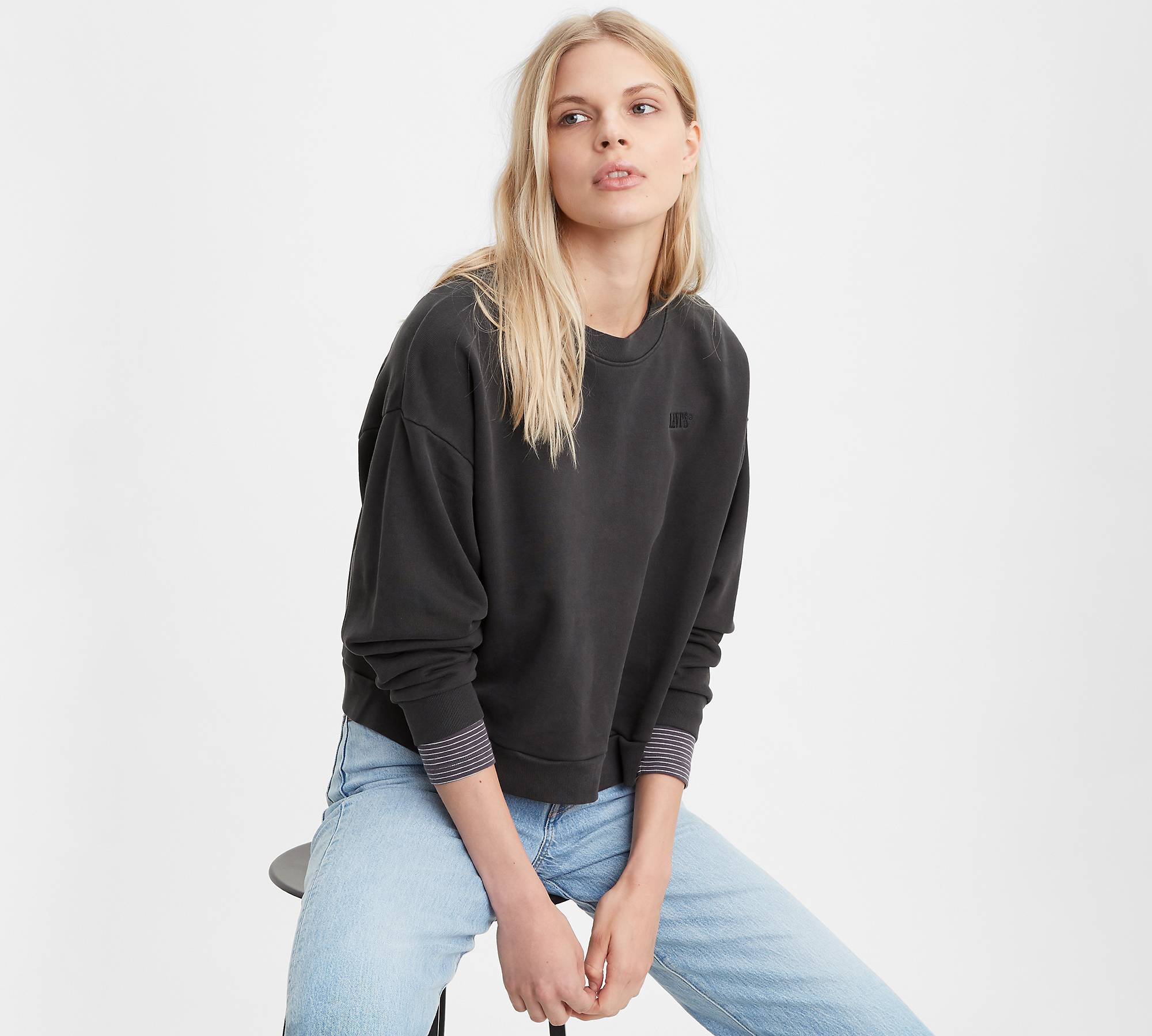 Levi's diana logo crew neck sweatshirt Clearance