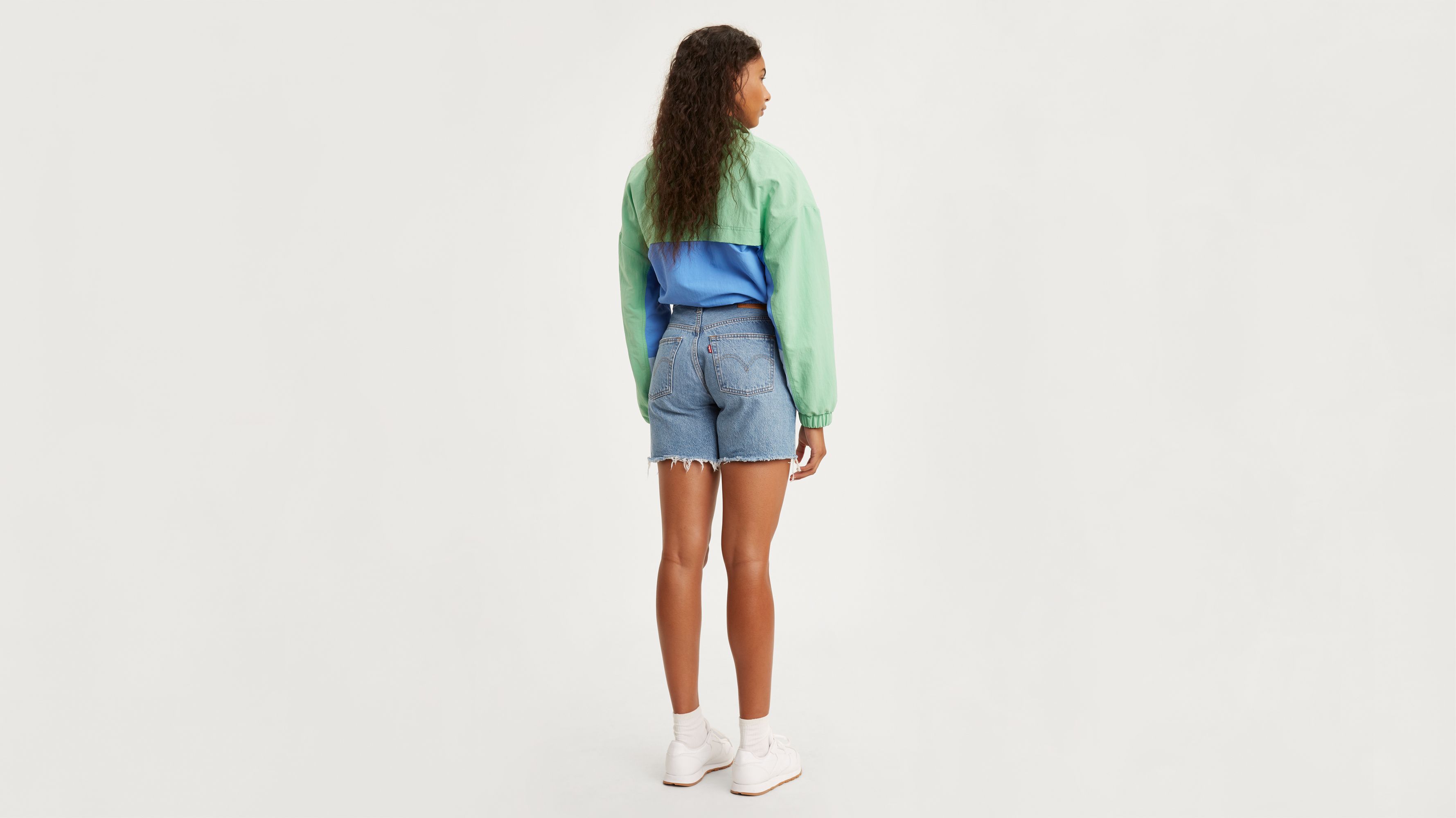levis ripped shorts women's