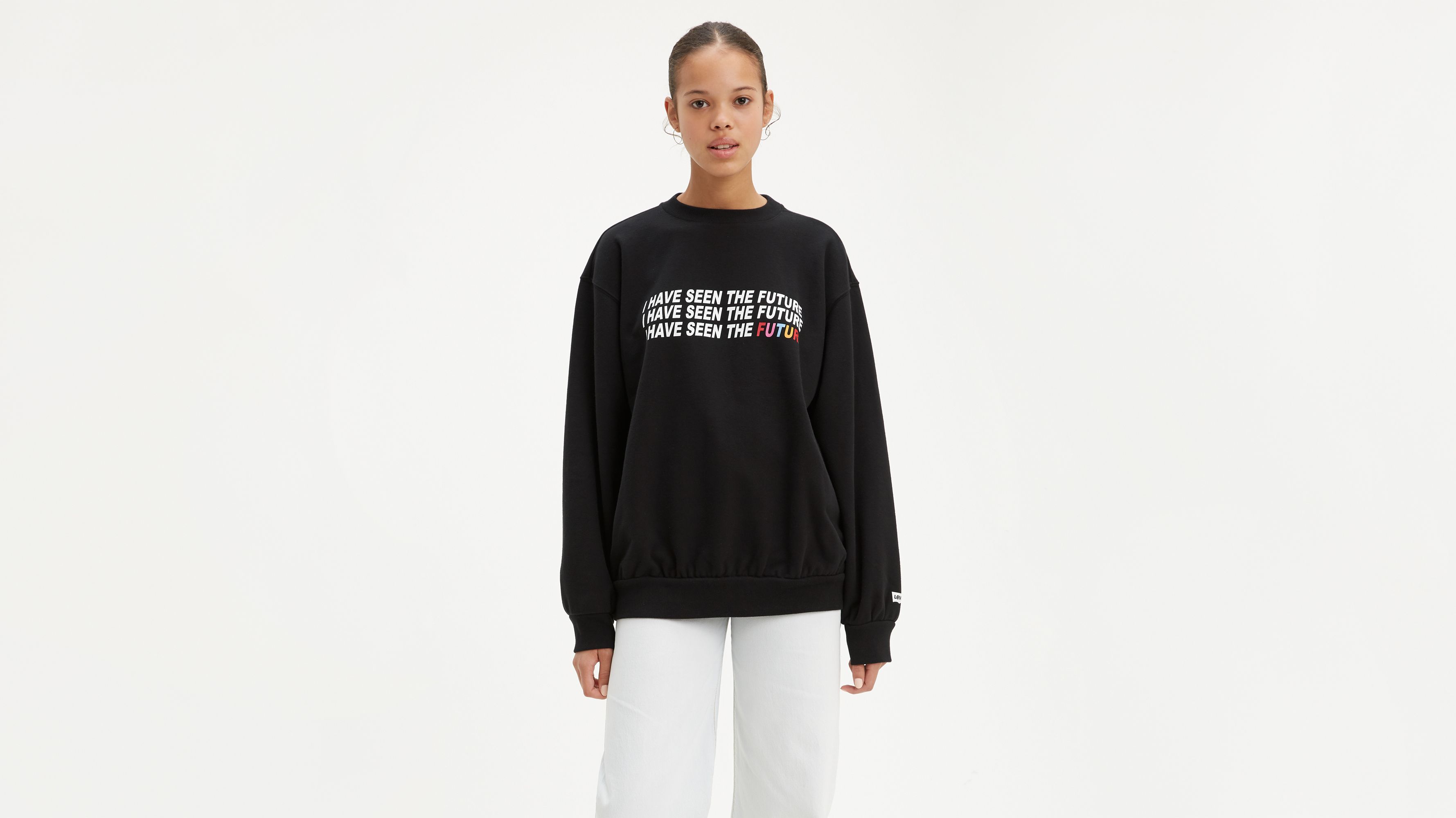 levi's reverse fleece oversized sweatshirt